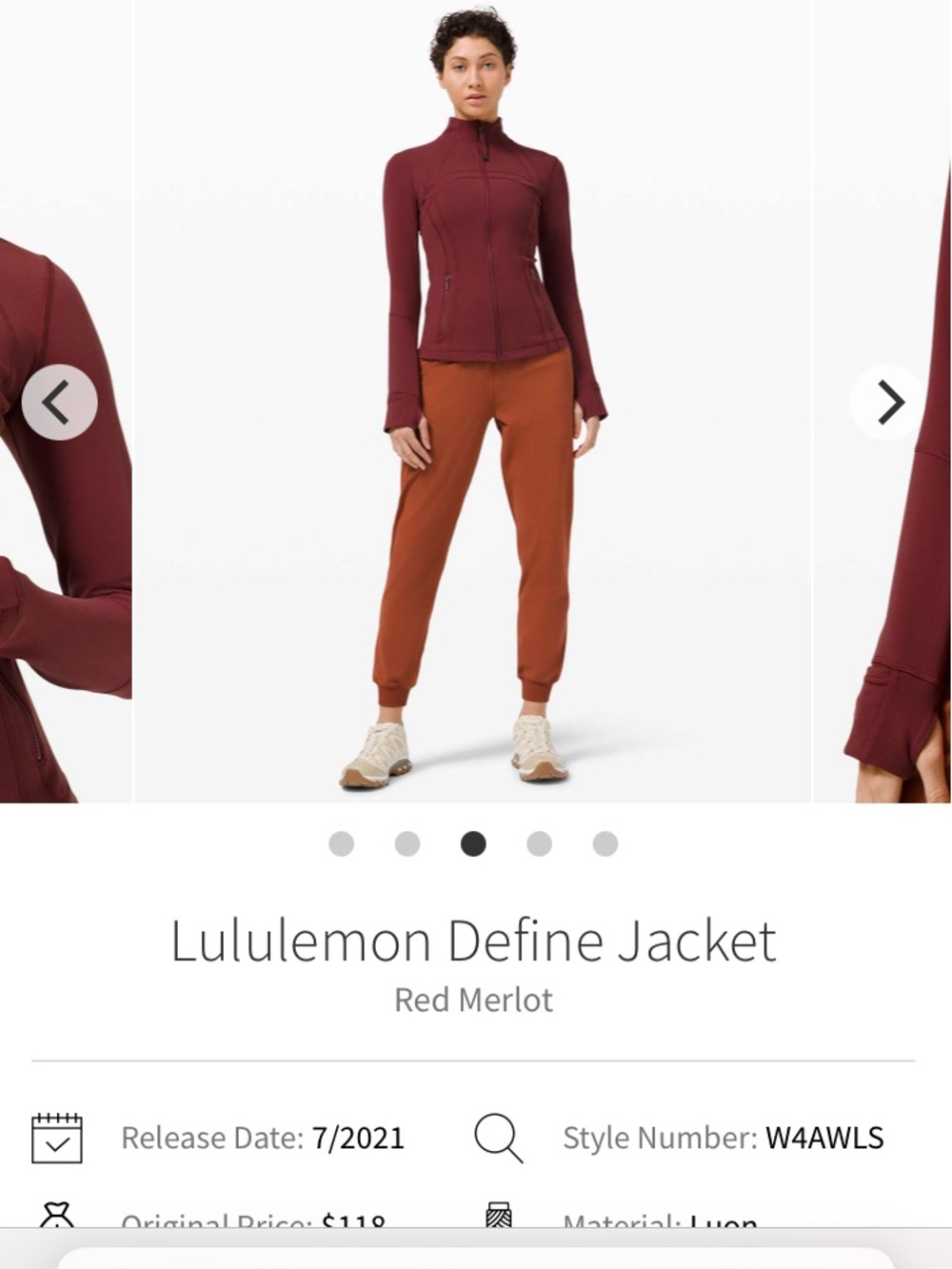 lululemon athletica Define Jacket - Red Merlot 4 fall ready XS